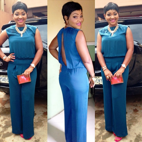 Check Out Mercy Aigbe-Gentry's Outfit To The African Magic Viewers Choice Awards Nominees Party!